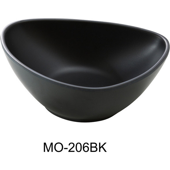 Yanco MO-206BK Moderne 6" DEEP Triangle Plate, 12 OZ, Black, Melamine (48/Case)