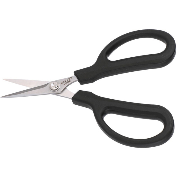Mercer Culinary M14808 Kitchen Snips, 6 1/4", Black TPE Handle
