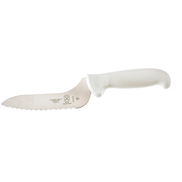 Mercer Culinary M18134 Ultimate White Bread Knife, 6", Wavy Edge, White Handle Mercer Culinary M18134 Ultimate White Bread Knife, 6", Wavy Edge, White Handle
