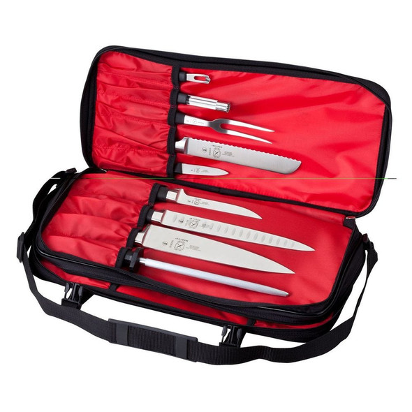 Mercer Culinary M30517M Knife Case, Double Zip, Black, 17 Pockets