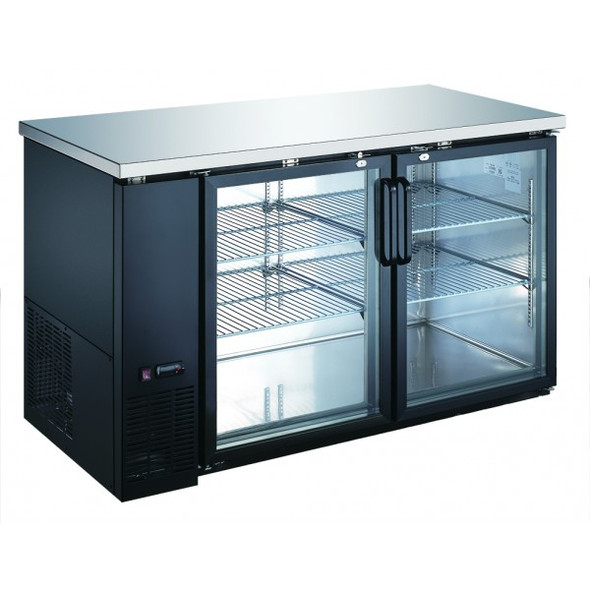 Adcraft USBB-5928G 59" Glass Door Back Bar Cooler - 19 Cu. Ft.