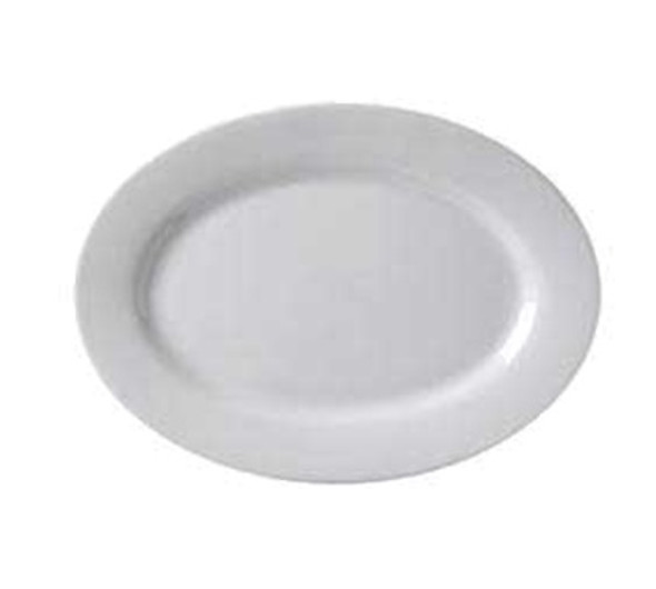 Vertex China ARG-13 Platter, 11-1/2", Oval, Rolled Edge, Argyle (6pcs/Pack)