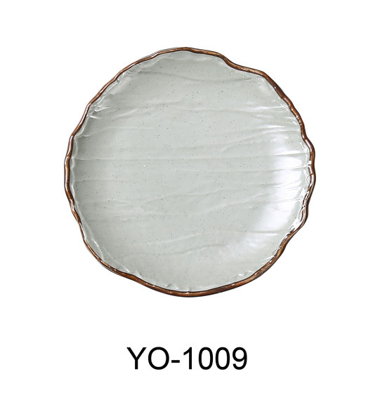 Yanco YO-1009 Yoto Melamine Plate, 9", Round, Green