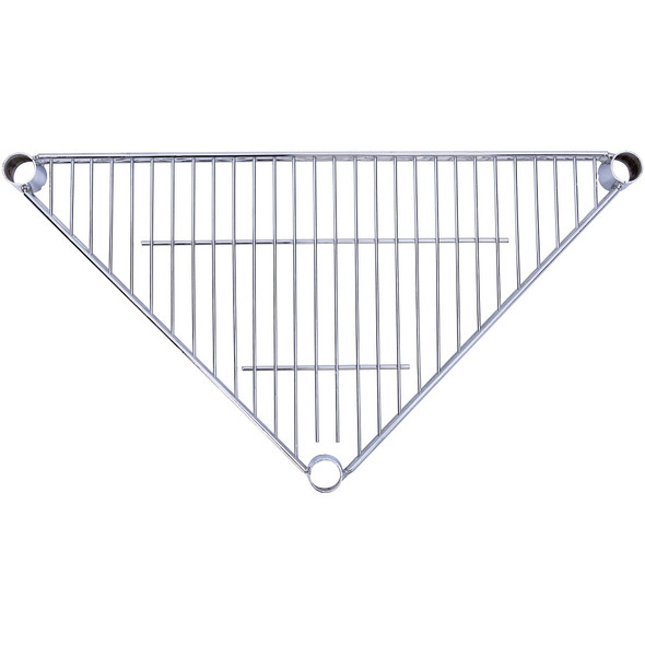 KCS CH-TRIS-14 14" x 14" Chrome Triangle Corner Wire Shelf