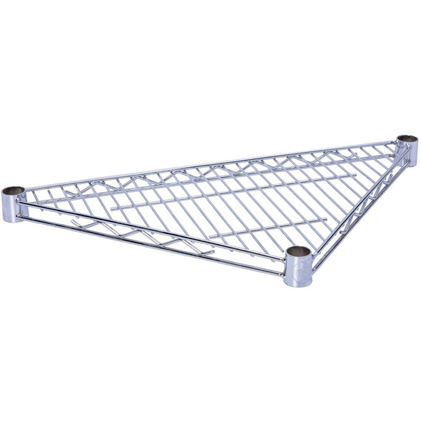 KCS CH-TRIS-14 14" x 14" Chrome Triangle Corner Wire Shelf