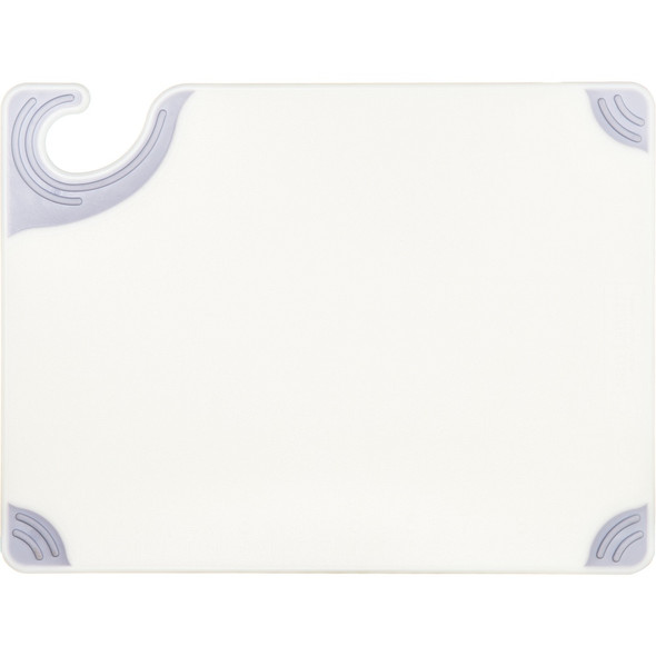 San Jamar CBG912WH Saf-T-Grip Cutting Board, 9" x 12" x 3/8", White