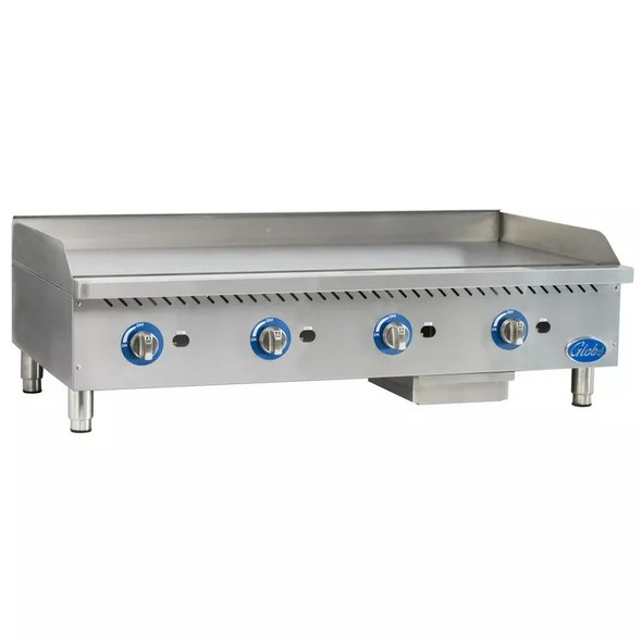Globe GG48G 48" Gas Griddle, Manual Controls, 120K BTU