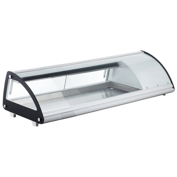 Omcan RS-CN-0043-SC 45" Sushi Showcase with Curved Glass, 43L Capacity Omcan RS-CN-0043-SC 45" Sushi Showcase with Curved Glass, 43L Capacity