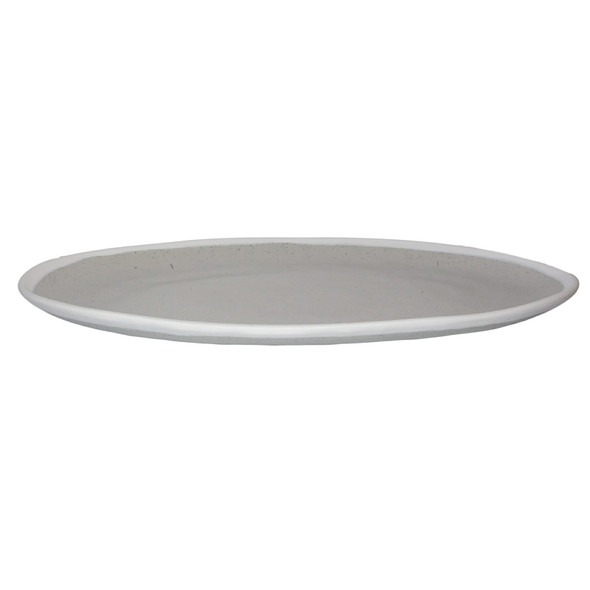 GET P-183-DVG 18" x 13" Oval Melamine Dinner Platter, Gray