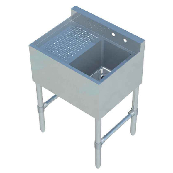 Sapphire SMBS-1L Underbar Sink, 1 Compartment, 10"x14"x10", Left Drainboard Sapphire SMBS-1L Underbar Sink, 1 Compartment, 10"x14"x10", Left Drainboard