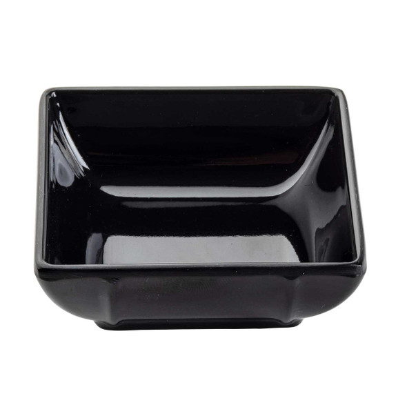 Tablecraft 10316BK Mini Dish, 2-1/2 oz., 2-3/4", Square, Black, Melamine