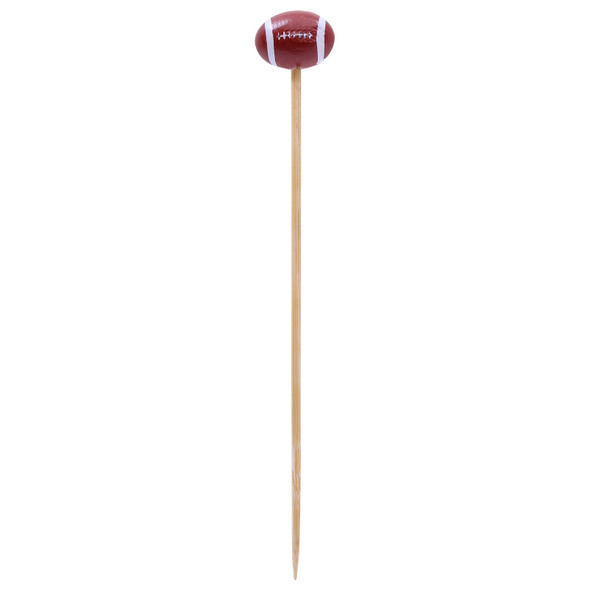 Tablecraft BAMSP645 Decorative Picks, Wooden, Footballs (Pack/100pcs)