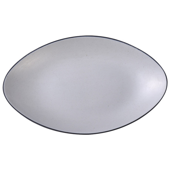 Yanco BM-211 Birmingham 11-1/2" x 7" Oval Plate, Melamine, Two-Tone (24/Case)