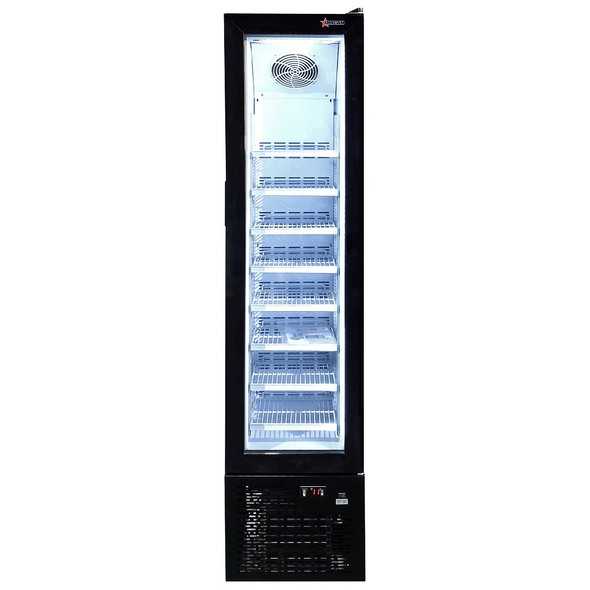 Omcan FR-CN-0105 17" Slim Glass Door Display Freezer, 3.7. Cu. Ft.
