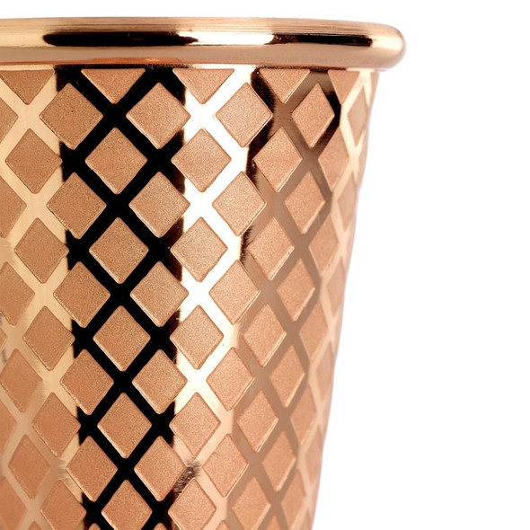 Barfly M37202CP Diamond Lattice Japanese Jigger, 1 & 2 oz, Copper Plated