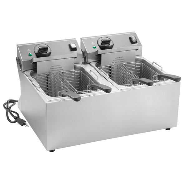 Vollrath CF2-1800DUAL Countertop Electric Fryer, (2) 10 lb, 120V