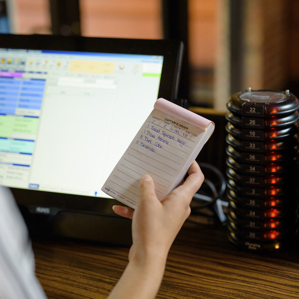 National Checking CAPTAIN-50 Small Three-Part Carbonless WaitRPad Guest Check, 50 Books/Case National Checking CAPTAIN-50 Small Three-Part Carbonless WaitRPad Guest Check, 50 Books/Case