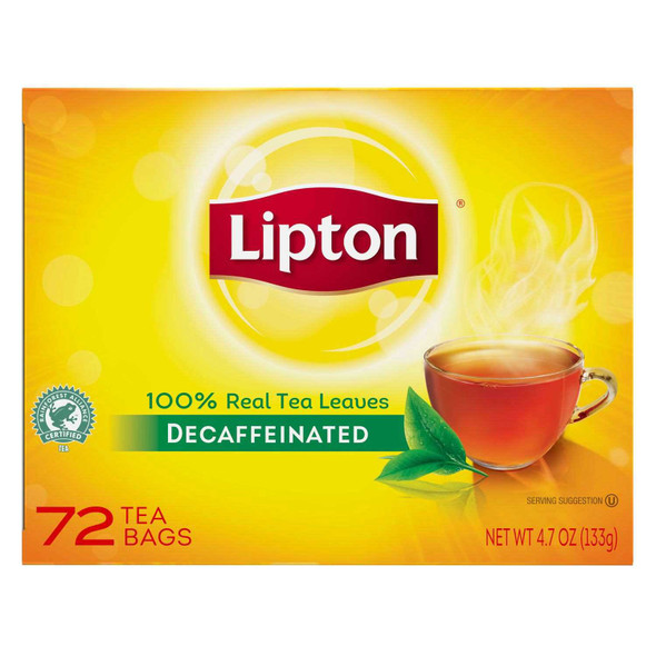 Lipton Decaffeinated Tea Bags (72 Count/box)