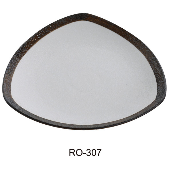 Yanco RO-307 Rockeye Plate, 7", Triangular, Brown (3dz/Case)