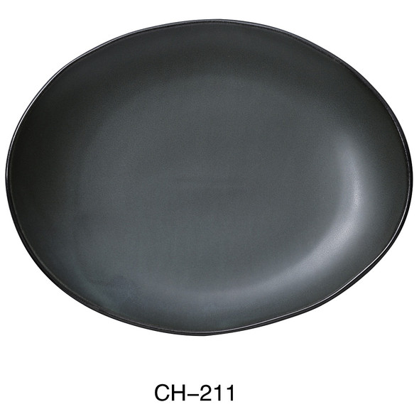 Yanco CH-211 Champs Plate, 11" x 9", Oval, Green (12/Case) Yanco CH-211 Champs Plate, 11" x 9", Oval, Green (12/Case)