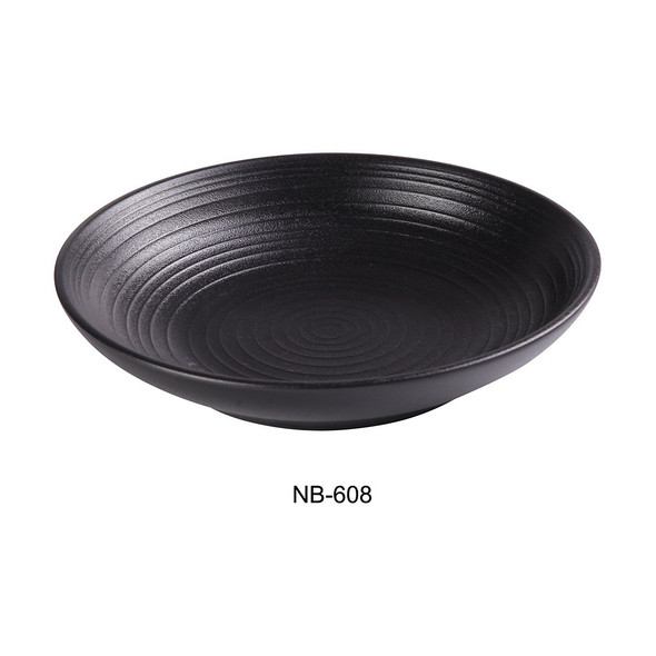 Yanco NB-608 Noble Black Salad Bowl, 8", 20oz, Round (24/Case)