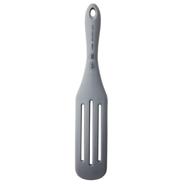 Tablecraft 11838 Slotted Spurtle, 10.375", Silicone, Gray