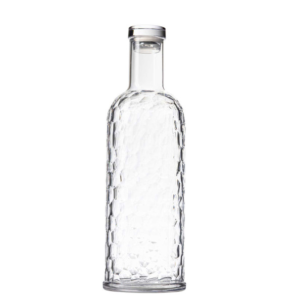 Tablecraft 11800 Carafe, 34 oz., 3.5" x 11.25"H, with Lid, Honeycomb, Clear