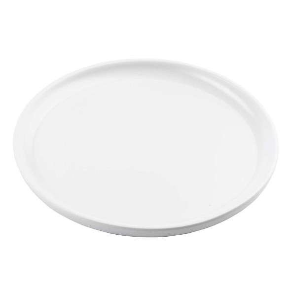 Tablecraft 11804 Terra Collection Serving Plate, 9" Round, White, Melamine