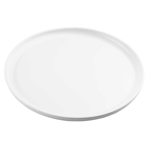 Tablecraft 11805 Terra Collection Serving Plate, 11" Round, White, Melamine