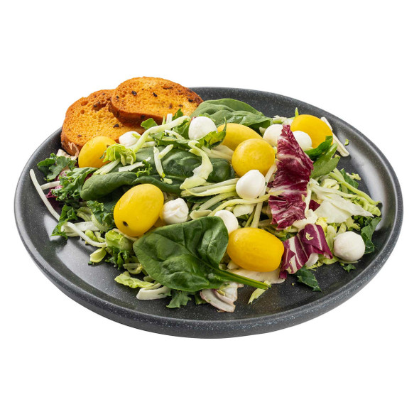 Tablecraft 11809 Terra Collection Serving Plate, 9" Round, Gray, Melamine