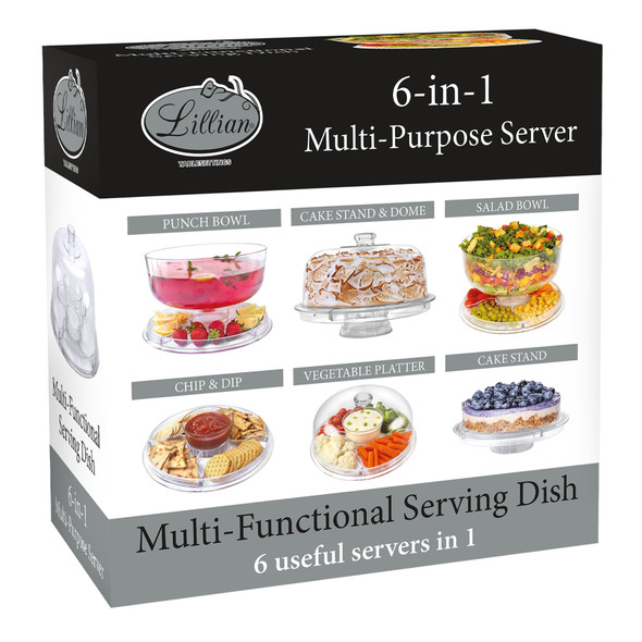 King Zak 60220 Plastic Serving Set, Clear King Zak 60220 Plastic Serving Set, Clear