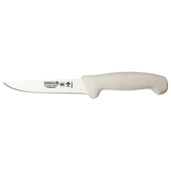 Mundial W3815-6 Boning Knife, 6", Wide, Stiff, White Poly Handle