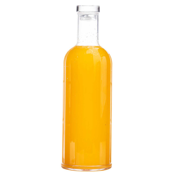 Tablecraft 11801 Fluted Carafe with Lid, 34 oz., 11.25", Clear