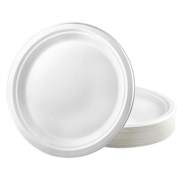 King Zak 00204 Sugar Cane Paper Plates, 6" (pack/50pcs) King Zak 00204 Sugar Cane Paper Plates, 6" (pack/50pcs)