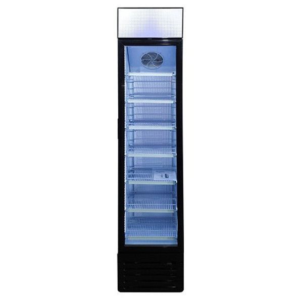 Omcan RS-CN-0145 16.5" Slim Glass Door Display Refrigerator with Lightbox