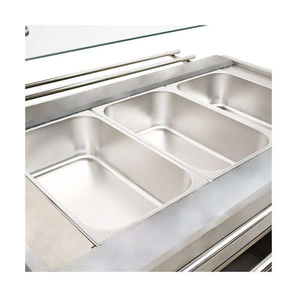 Omcan DW-CN-1210 48" Stainless Steel Sealed Well Steam Table with 1210L Capacity, 110V Omcan DW-CN-1210 48" Stainless Steel Sealed Well Steam Table with 1210L Capacity, 110V
