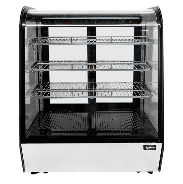 Omcan RC-CN-0145C 28" Countertop Curve Glass Refrigerated Display Case, 5 Cu. Ft., 110V