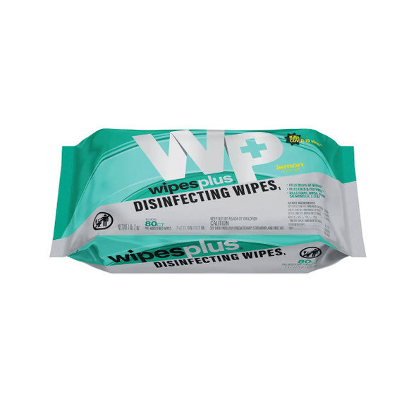 WipesPlus Disinfecting Surface Wipes, 80 Count Pack