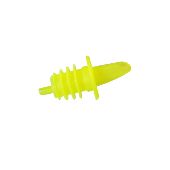 Tablecraft 35Y Free Flow Plastic Pourer, Yellow (12/Pack)