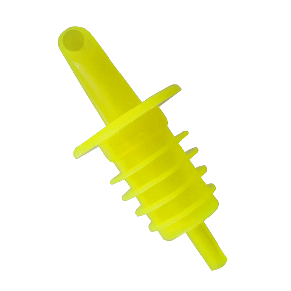 Tablecraft 35Y Free Flow Plastic Pourer, Yellow (12/Pack)