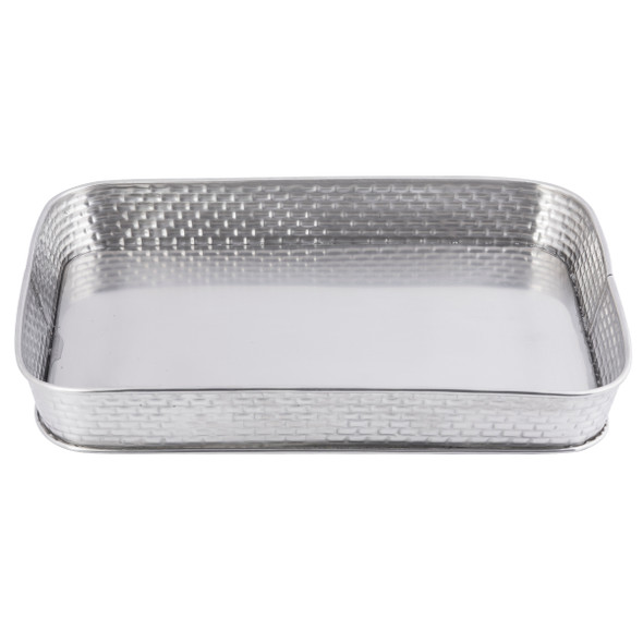 Tablecraft GPSS120 12" x 9" x 1-7/8" Rectangular Stainless Steel Serving Platter