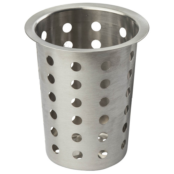 Tablecraft 34 Flatware Cylinder, 4-1/2" dia. x 5-1/2", Stainless Steel