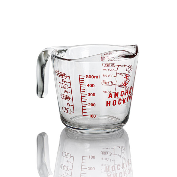 Anchor Hocking 55177L20 Glass Measuring Cup, 16 oz, Fully Tempered