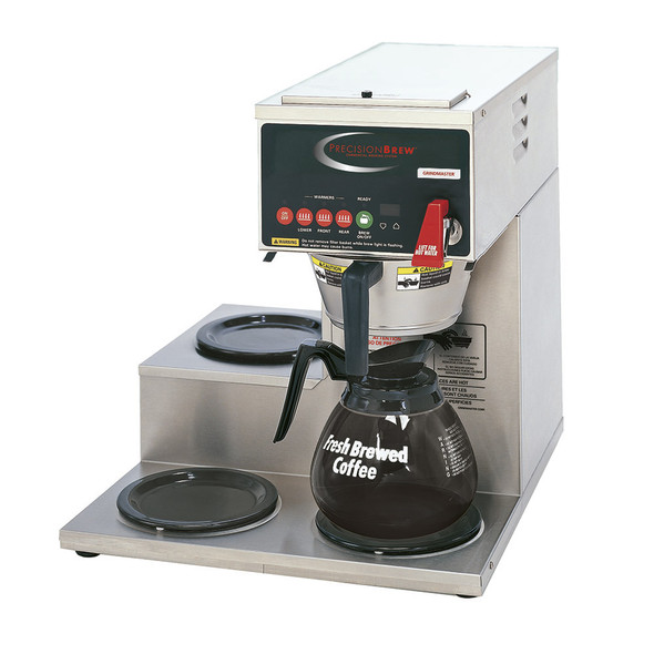 Grindmaster B-3WL PrecisionBrew Digital 64 oz. Automatic Coffee Brewer with 3 Warmers - Left Side