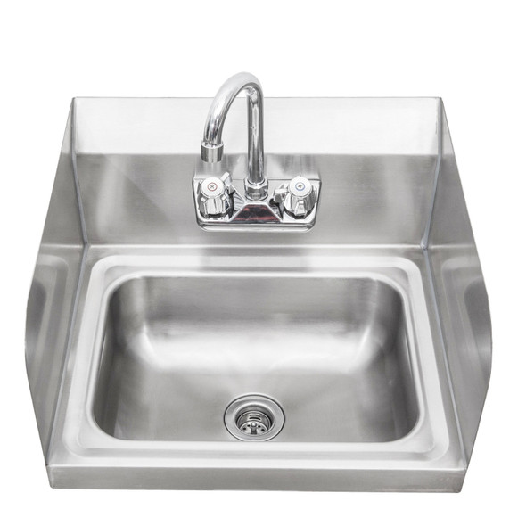 Sapphire SMHS-02-D 12" Wall Mounted Hand Sink with Splash Guards Sapphire SMHS-02-D 12" Wall Mounted Hand Sink with Splash Guards