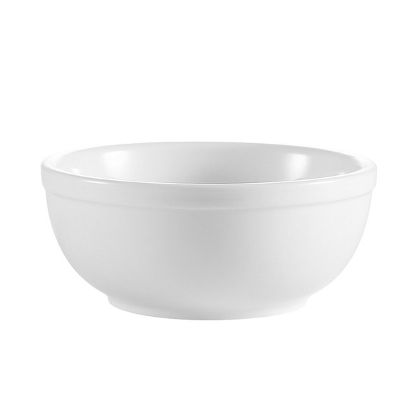 CAC RCN-15 12.5 oz. Super White Porcelain Nappie Bowl (36/Case)