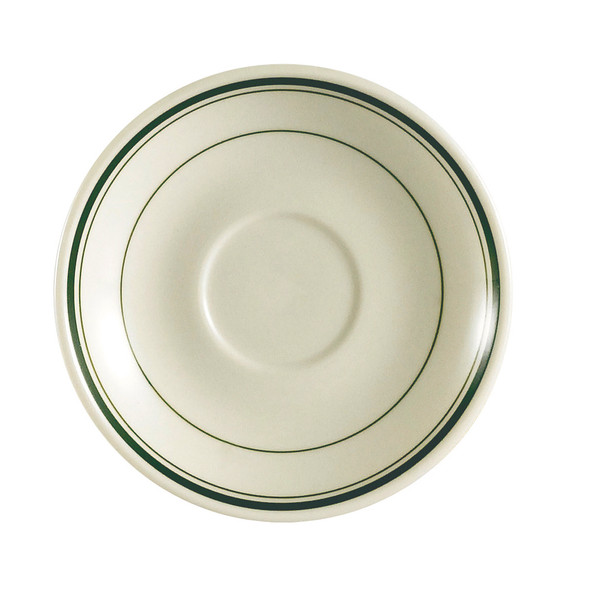 CAC GS-36 Greenbrier Stoneware Saucer, 4", American White (36/Case)