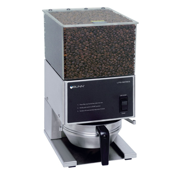 Bunn 20580.0001 LPG Low Profile Coffee Grinder w/ 6 lb Hopper & Portion Control, 120V