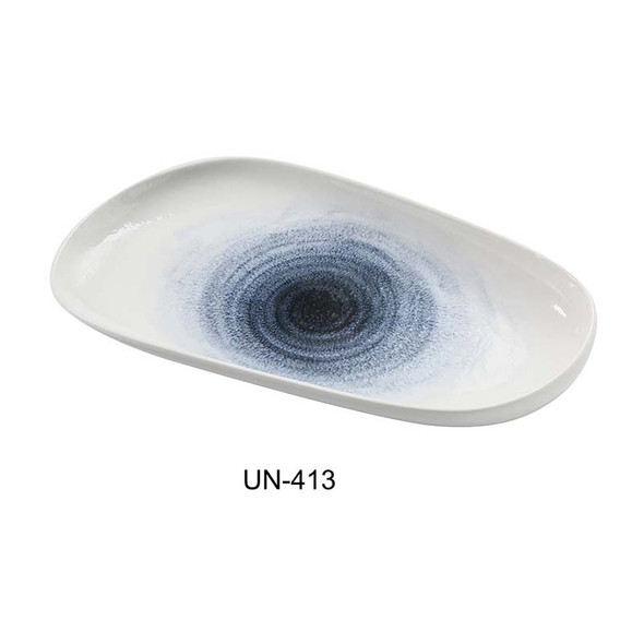 Yanco UN-413 13.5"W x 1.5"D Oval Shape Universe Plate (12/Case)
