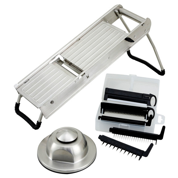 Winco MDL-15 Mandoline Slicer Set with Interchangeable Blades